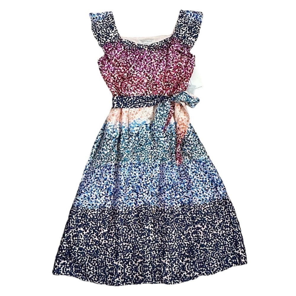 NWT Julia Jordan Short Flutter Sleeve Mixed Dot T… - image 4